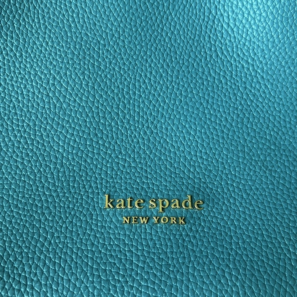 NWT Kate Spade Blue Tote “Niagara Lane”Pebbled Leather Bag - Picture 5 of 11